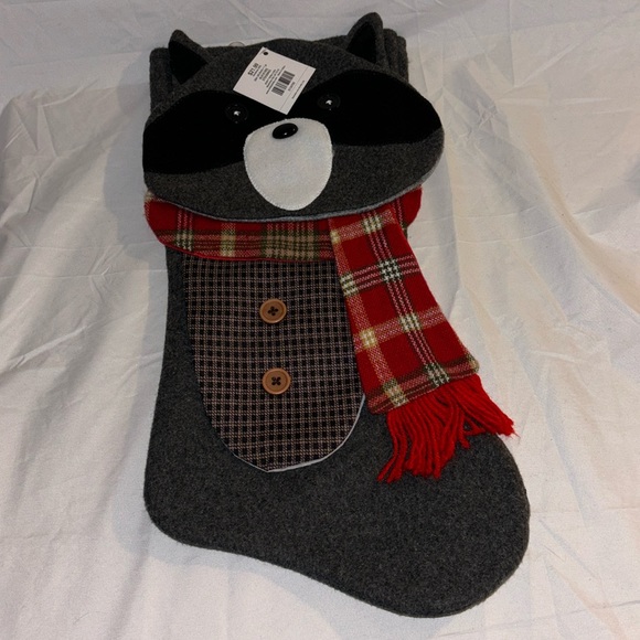 Winter Raccoon Stocking NWT - Picture 1 of 8